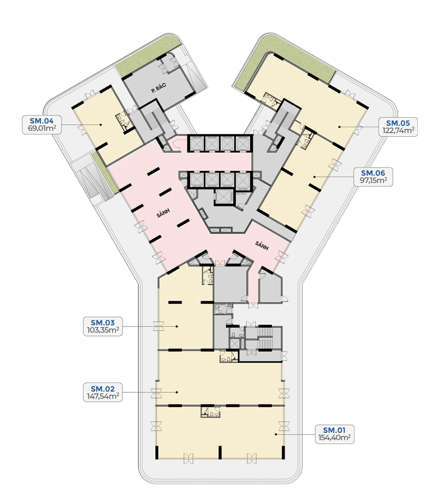 Floor 1 Tower M1 M3